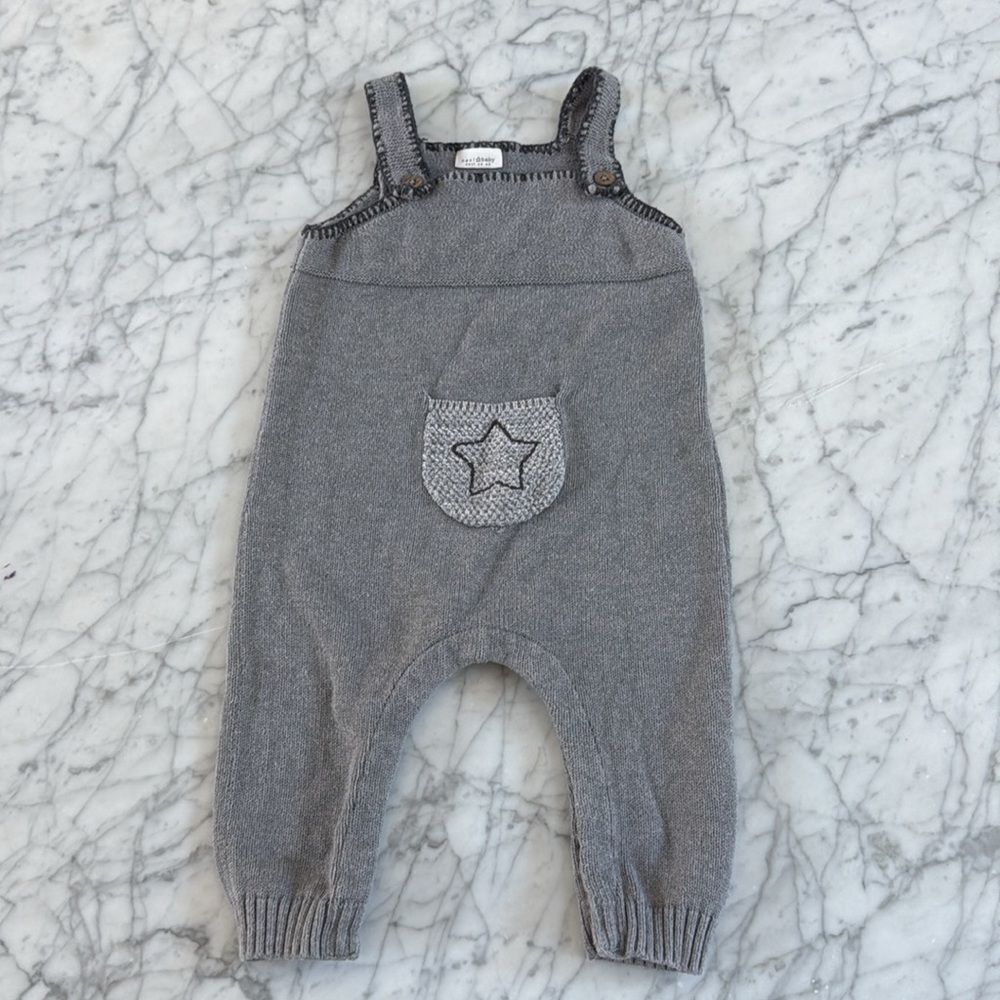 Next Baby Knit Star Patch Romper Sz 9-12 Mo
